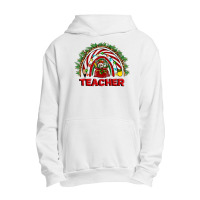 Western Christmas Teacher Funny Xmas Teacher Rainbow T Shirt Urban Pullover Hoodie | Artistshot