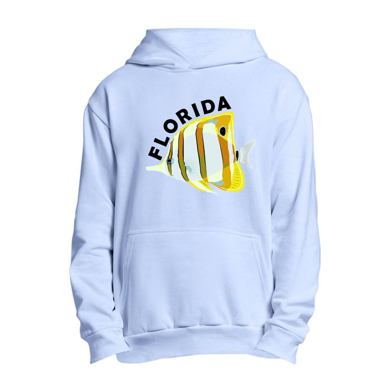 Florida Butterfly Fish, Tropical Coral Marine Animal Urban Pullover Hoodie | Artistshot