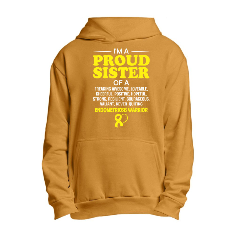 Proud Sister Of An Endometriosis Awareness Warrior Urban Pullover Hoodie by Jerhogen528 | Artistshot