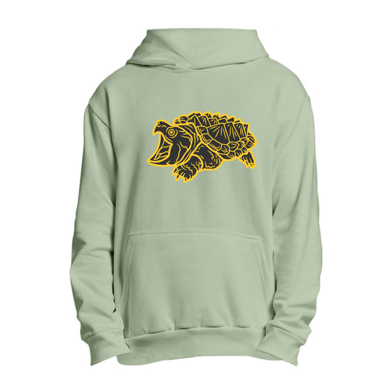 Alligator Snapping Turtle - Reptile - Wildlife - Japanese Style - Bitt Urban Pullover Hoodie | Artistshot