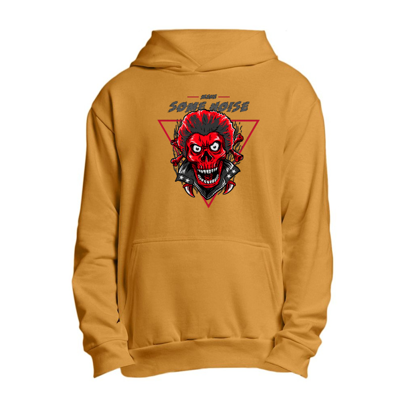 Skeleton Make Some Noise Urban Pullover Hoodie | Artistshot