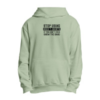 Stop Using Rock 1 Urban Pullover Hoodie | Artistshot