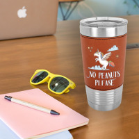 No Peanuts Please  Unicorn Theme For Peanut Allergy Kids Leatherette Tumbler | Artistshot