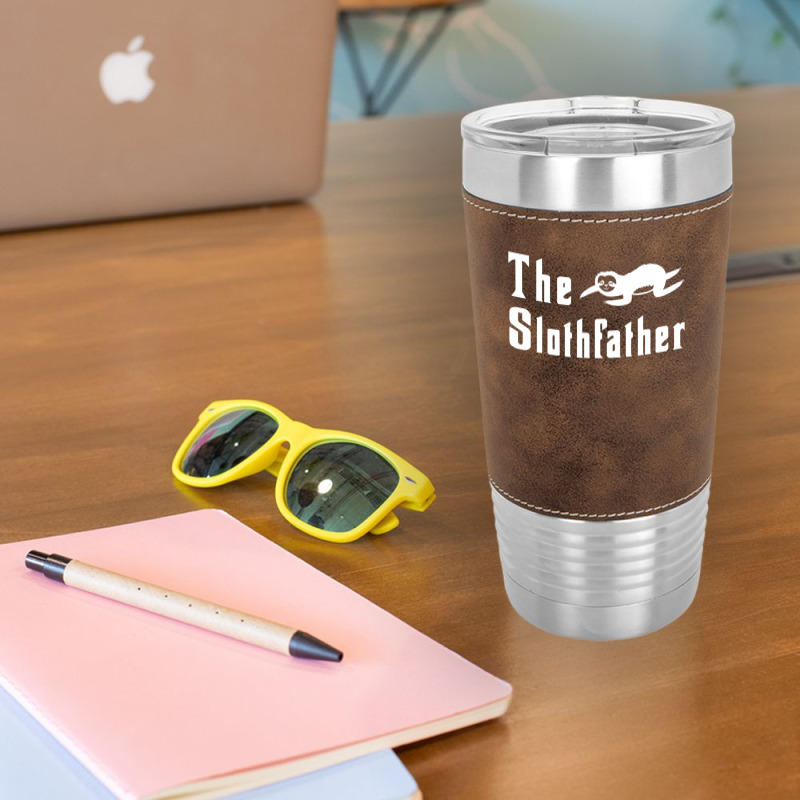 The Slothfather Sloth Father Dad Humor Fathers Day Leatherette Tumbler | Artistshot