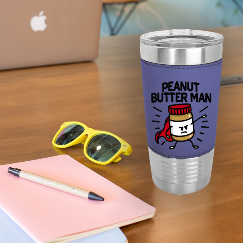 Peanut Butter Man (place On Light Background) Leatherette Tumbler | Artistshot