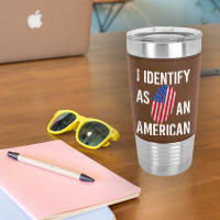 I Identify As An American   American Flag Fingerprint T Shirt Leatherette Tumbler | Artistshot