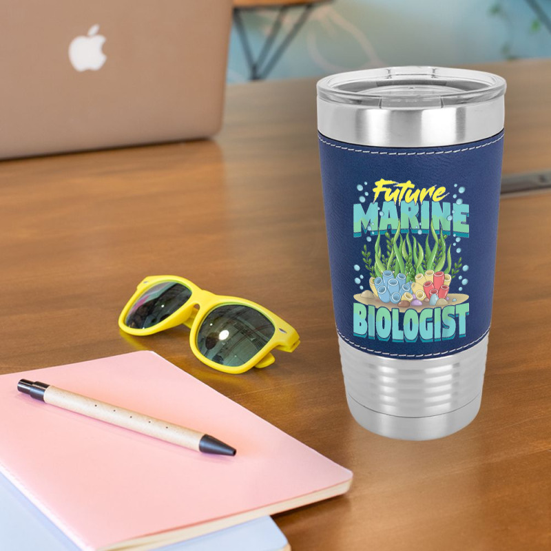 Future Marine Biologist Ocean Life Marine Biology Student Leatherette Tumbler | Artistshot