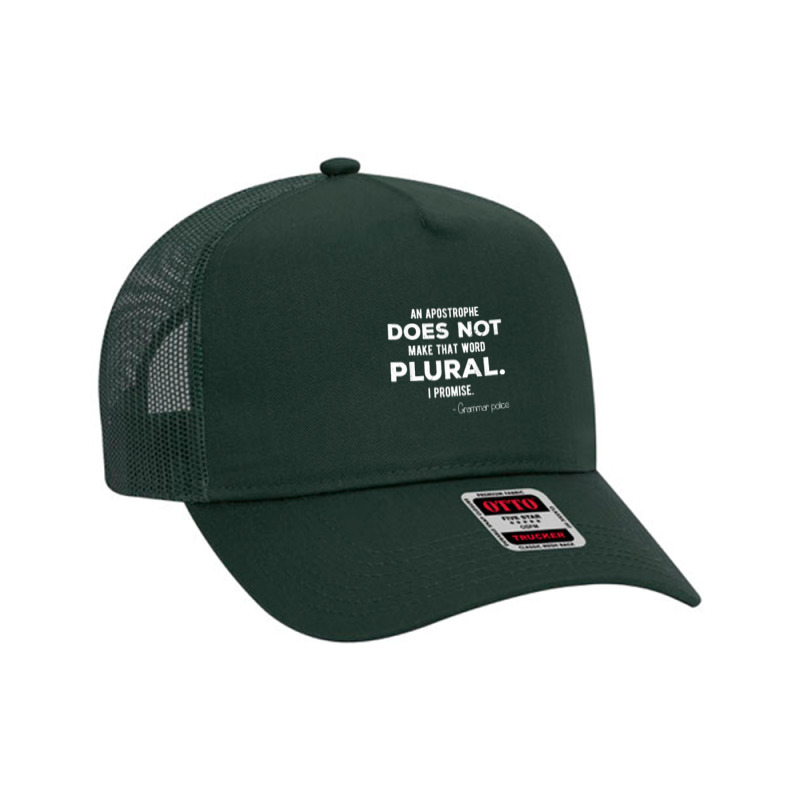 Funny Grammar Police For English Teacher And Lingui Mesh Back Trucker Hat by LorettaSharron | Artistshot