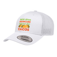 Will Give Skincare Advice For Tacos Aesthetician Esthetician T Shirt Retro Trucker Cap | Artistshot