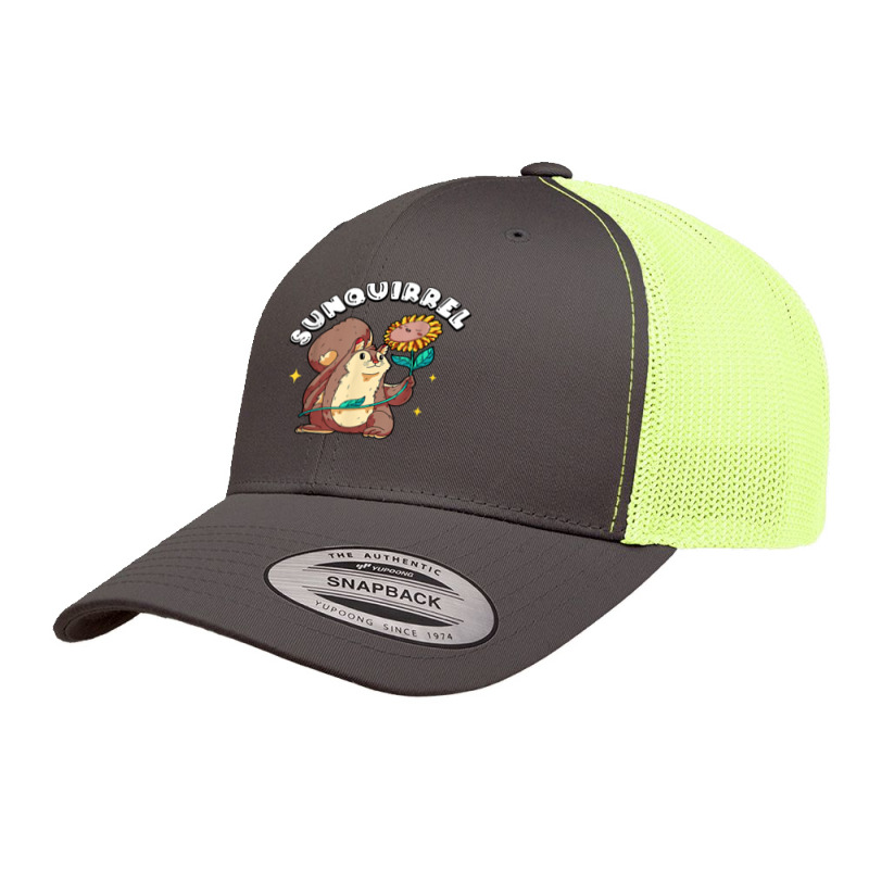 Sunquirrel Squirrel & Sunflower Themed Leisure T Shirt Retro Trucker Cap by agueron | Artistshot