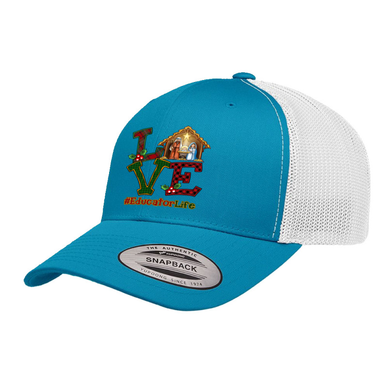 Educator Love Jesus Merry Christmas Xmas Christian Noel T Shirt Retro Trucker Cap by Denise_Riemenschneider | Artistshot