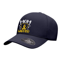 Womens Mom Of A Warrior Childhood Cancer Awareness Month T Shirt Seamless Cap | Artistshot