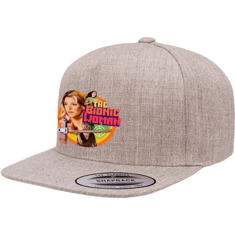 Bionic Woman 5 panel snapback cap by curutputihgot | Artistshot