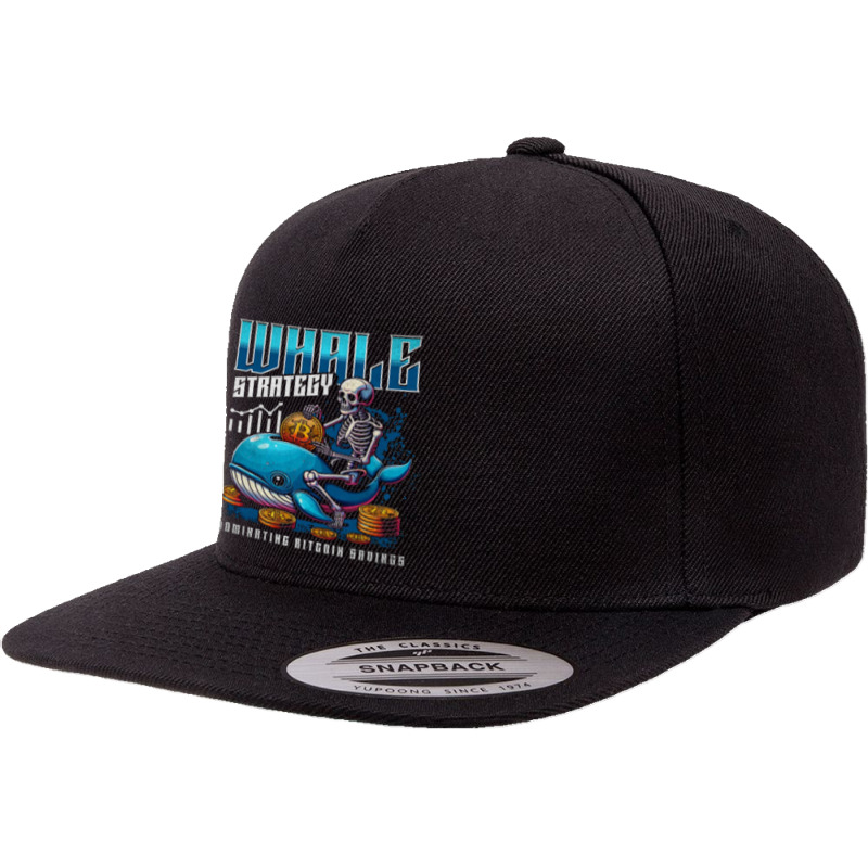 Whale Strategy Dominating Bitcoin 5 panel snapback cap by New Nice Shirt | Artistshot