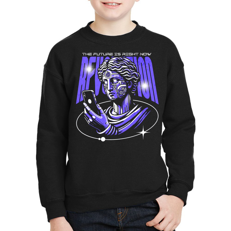 Futuristic Statue Y2k Streetwear The Future Is Now Youth Sweatshirt by phamtruong | Artistshot