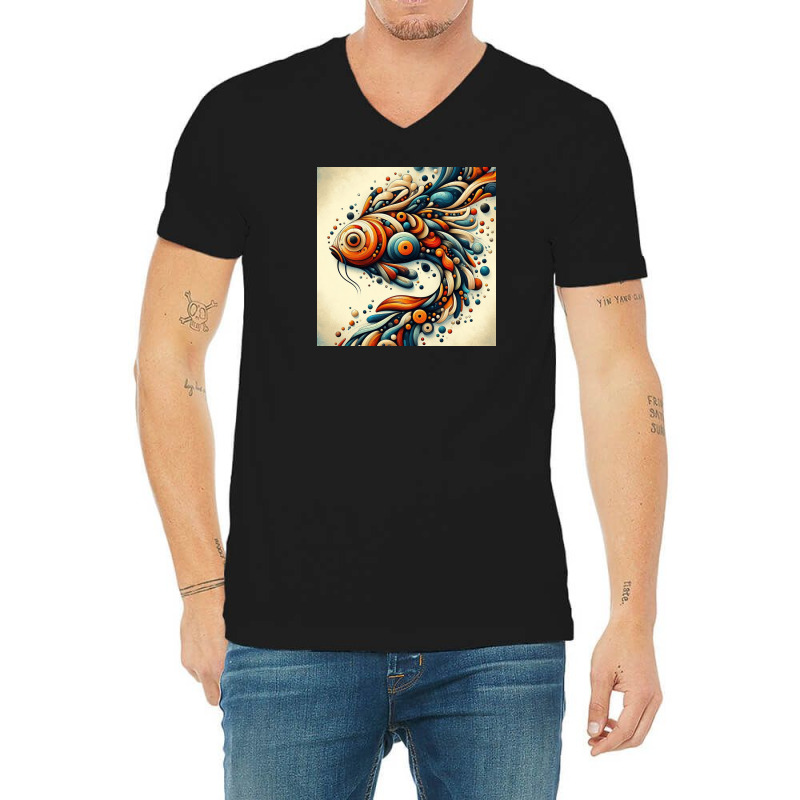 Koi Fish4 V-Neck Tee by Abgan | Artistshot