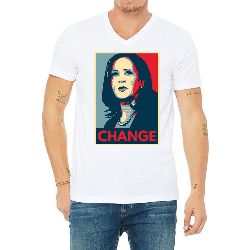 Kamala Harris Change 2024 V-neck Tee | Artistshot