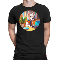 Dog Busy At The Computer T-shirt | Artistshot