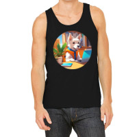 Dog Busy At The Computer Tank Top | Artistshot