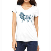 Vintage Lion Women's V-neck T-shirt | Artistshot