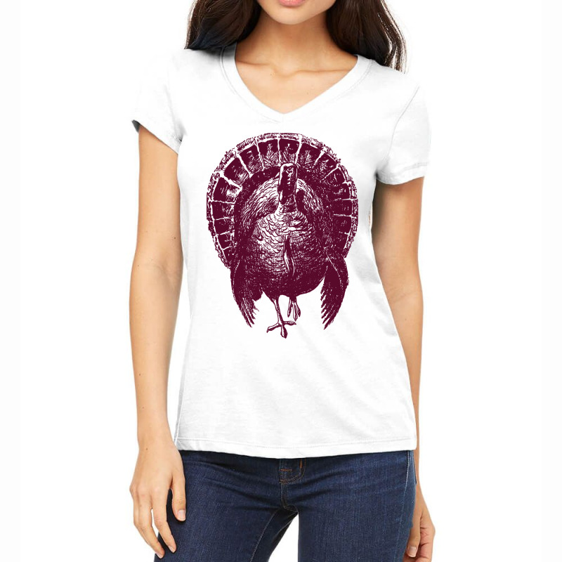 Vintage Turkey Women's V-Neck T-Shirt by HRC Design | Artistshot