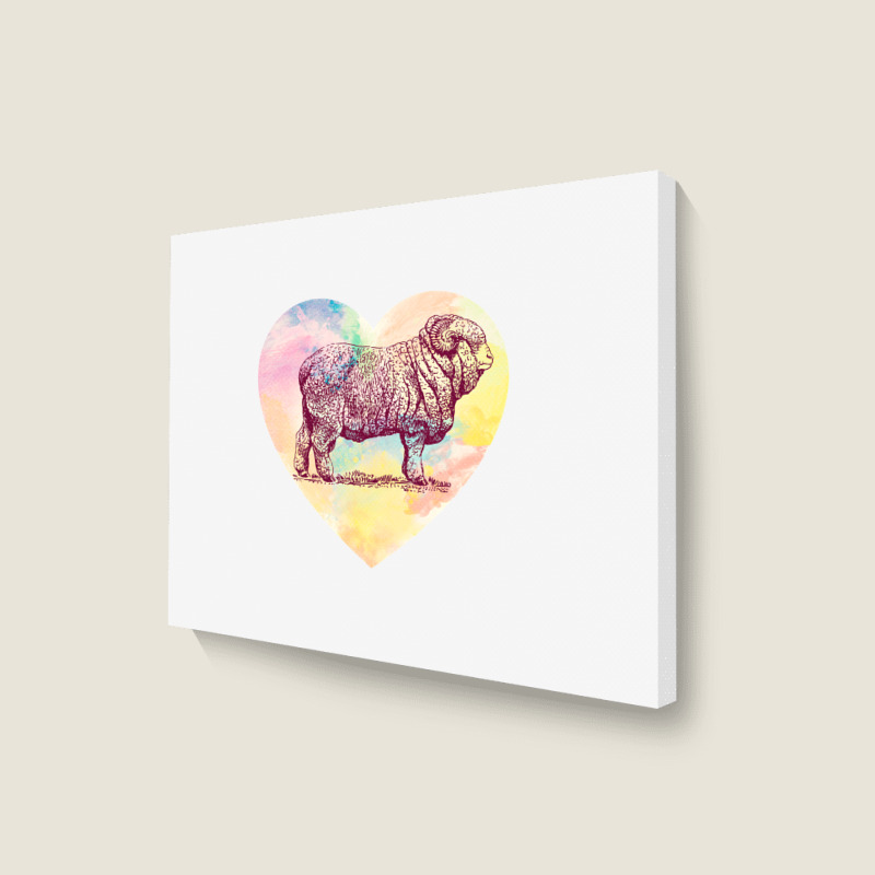 Merino Ram Landscape Canvas Print | Artistshot