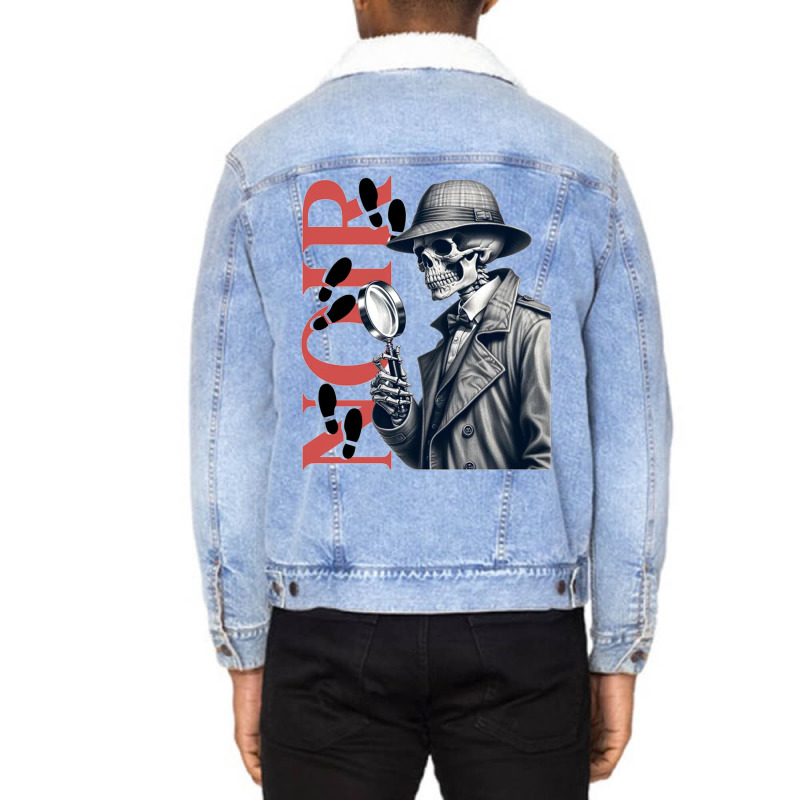 Detective Graphic Unisex Sherpa-Lined Denim Jacket by New Nice Shirt | Artistshot