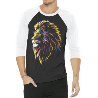 Awesome Majestic Lion Head Jungle 3/4 Sleeve Shirt | Artistshot