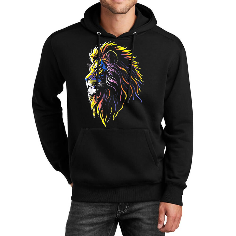 Awesome Majestic Lion Head Jungle Unisex Hoodie by llaphong | Artistshot