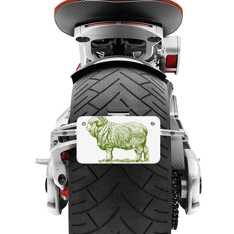 Merino Ram Motorcycle License Plate | Artistshot