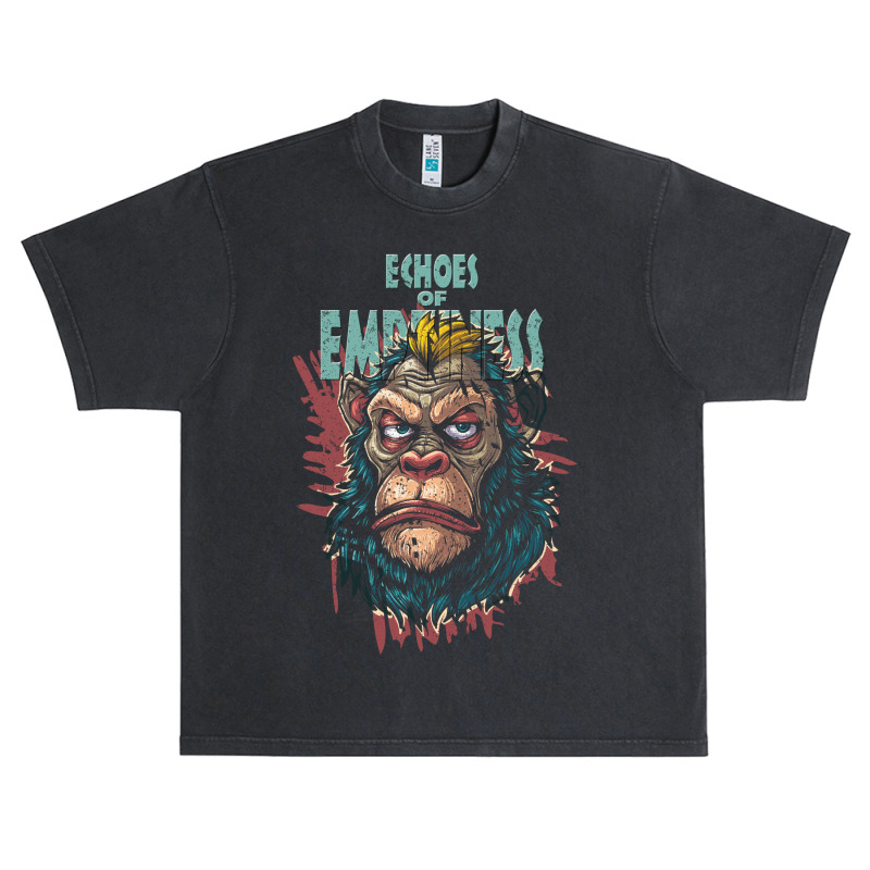 Ape Echos Of Emptimnes In Brush Grunge Style Urban Heavy T-shirt by Artsimetris | Artistshot