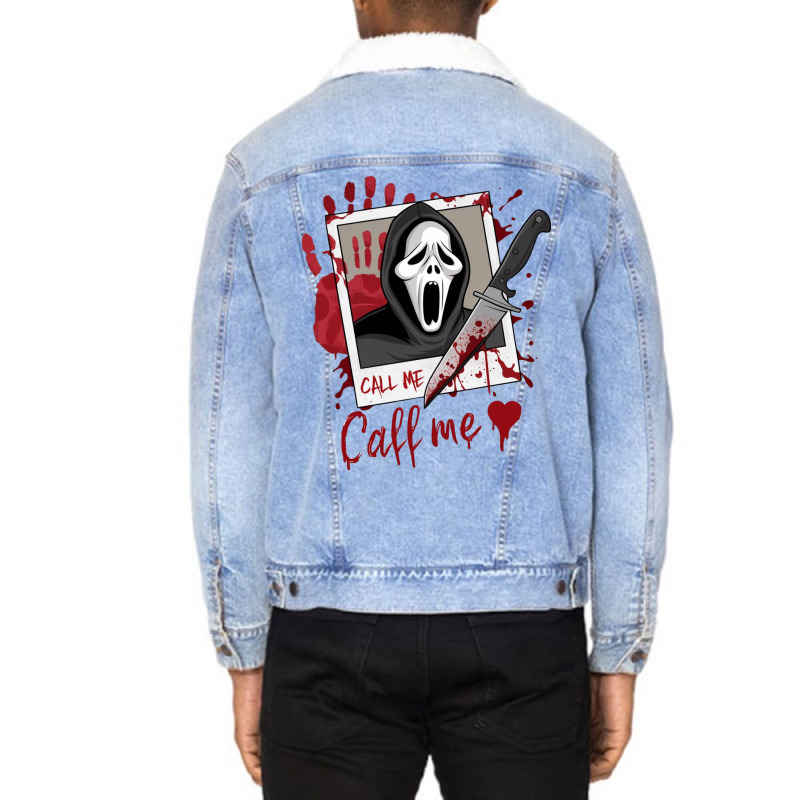 A Ghostly Figure Unisex Sherpa-lined Denim Jacket | Artistshot