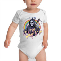 A Grim Reaper Like Skeletal Figure Baby Bodysuit | Artistshot