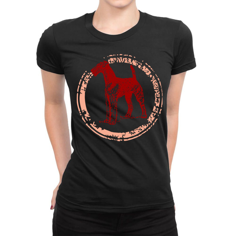 Airedale Terrier Ladies Fitted T-Shirt by HRC Design | Artistshot