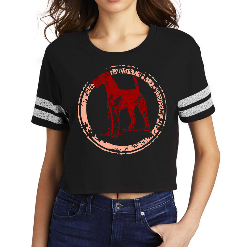 Airedale Terrier Scorecard Crop Tee by HRC Design | Artistshot