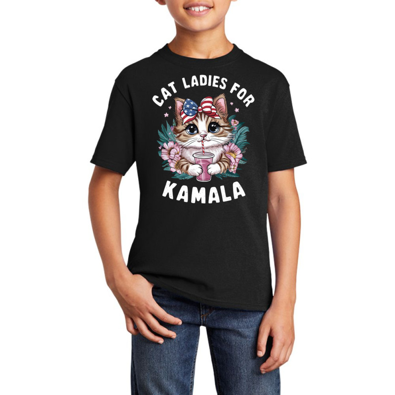 Cat Ladies For Kamala (9) Basic Youth T-shirt | Artistshot