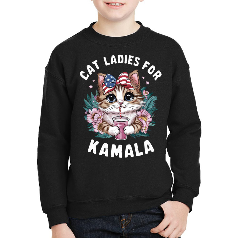 Cat Ladies For Kamala (9) Youth Sweatshirt | Artistshot