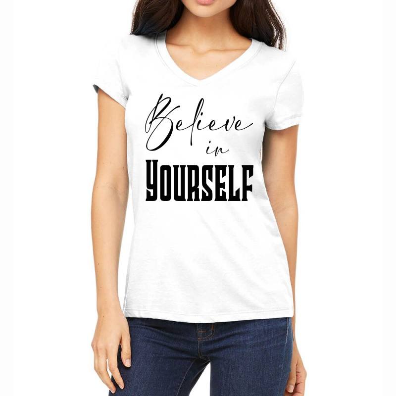 Believe In Yourself Women's V-Neck T-Shirt by ŞEN | Artistshot