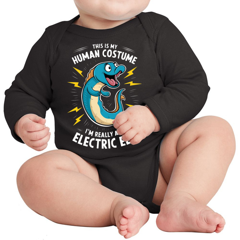 A Cartoonish Electric Blue Eel Long Sleeve Baby Bodysuit by Kenneth | Artistshot