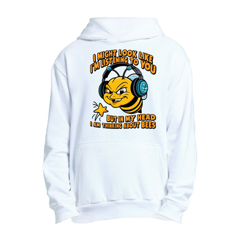 My Head I Am Thinking About Bees Urban Pullover Hoodie | Artistshot