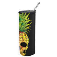 Pineapple Skull Funny Aloha Beaches Hawaiian Skinny Tumbler | Artistshot