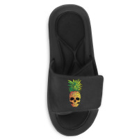 Pineapple Skull Funny Aloha Beaches Hawaiian Slide Sandal | Artistshot