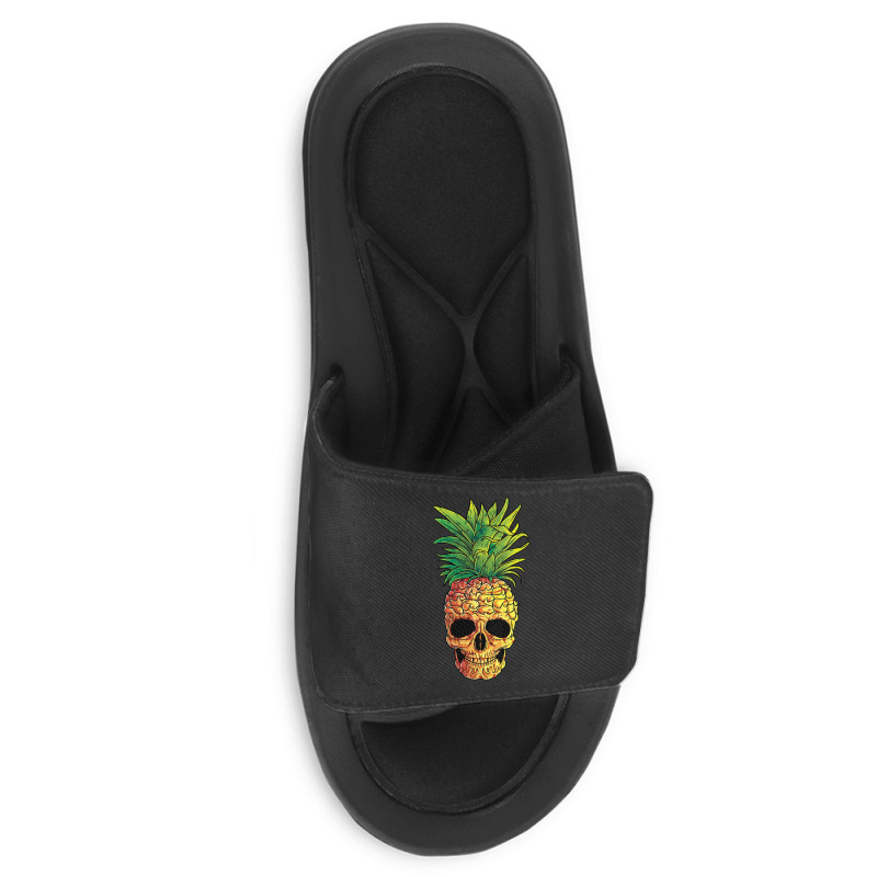 Pineapple Skull Funny Aloha Beaches Hawaiian Slide Sandal | Artistshot