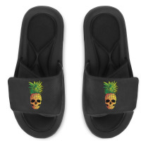 Pineapple Skull Funny Aloha Beaches Hawaiian Slide Sandal | Artistshot