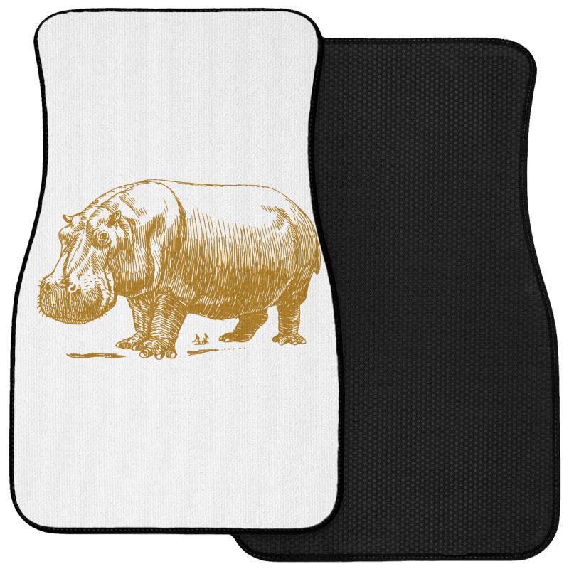 Vintage Hippopotamus Front Car Mat | Artistshot