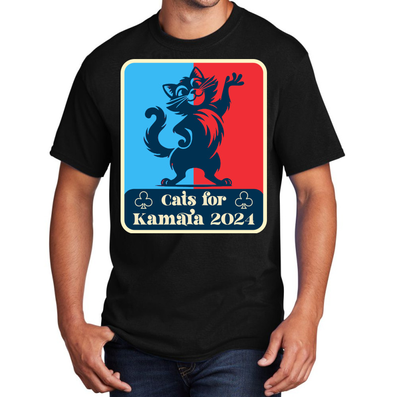 Cats For Kamala 2024 White Basic T-shirt | Artistshot