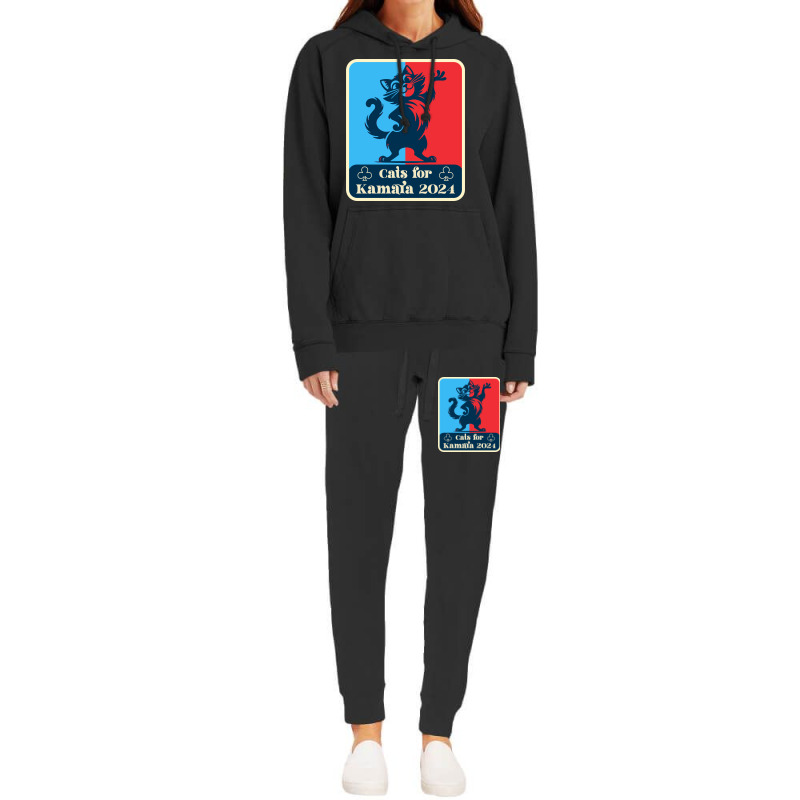 Cats For Kamala 2024 White Hoodie & Jogger Set | Artistshot