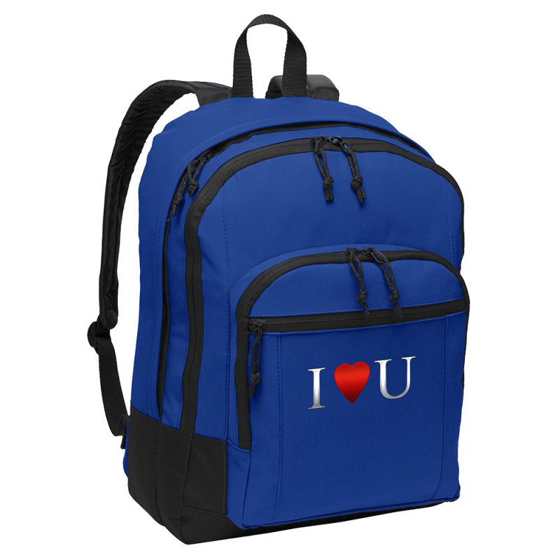 I Love U Heart Basic Backpack | Artistshot