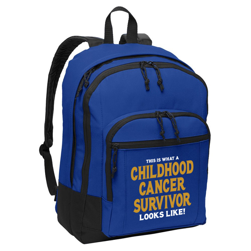 Never Underestimate The Strength Of A Childhood Cancer Warrior Basic Backpack | Artistshot