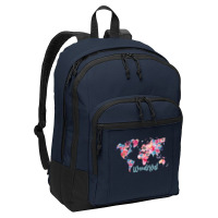 Wanderlust Map Basic Backpack | Artistshot